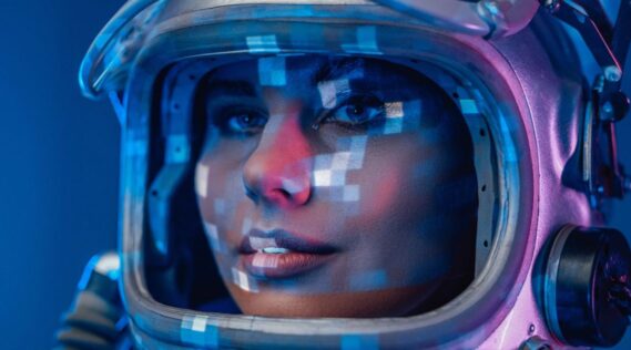 Close-up photo of a spacewoman for BoltChatAI