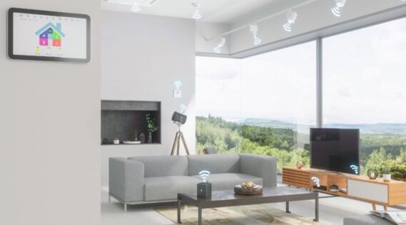 A smart home filled with technology for BoltChatAI's smart home technology report